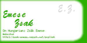 emese zsak business card