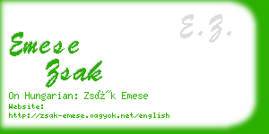 emese zsak business card